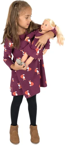 Miniatura 23 de Leveret - Conjunto de vestidos a juego para niña y para muñeca, 100% algodón, gran variedad de estilos, (tallas de 2 a 14 años)