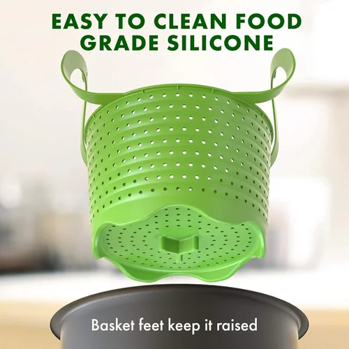 Miniatura 8 de Avokado Cesta de vapor de silicona para olla instantánea de 3 cuartos [6 cuartos, 8 cuartos disponibles], Ninja Foodi, otras ollas a presión - 100%