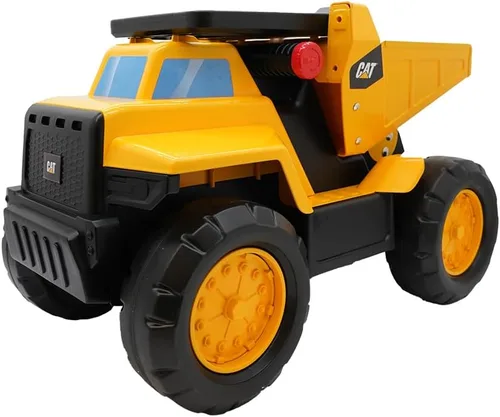 Juguetes de construcción Cat, camión de volteo de acero para jugar y montar, juguete de vehículo de 2-en-1 montado a pie con luces y sonidos, para