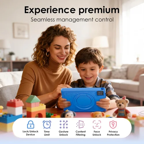 Miniatura 2 de Tablet Android 15 2026, tableta de 10.1 pulgadas con funda a prueba de caídas, 30 GB (8 + 22 GB) RAM+64 GBROM/1 TB expandir, 800 x 1280HD, pantalla
