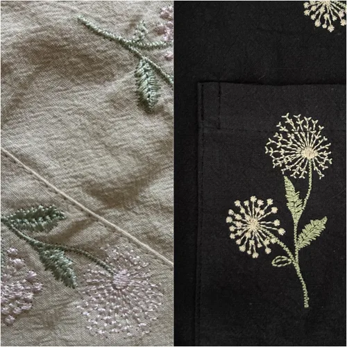 Miniatura 3 de Delantal de algodón con bolsillo para padres e hijos, flor bordada, lazo lateral, suave y ligero, jardín de arte de cocina