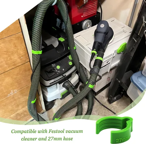 Miniatura 3 de Clips para manguera de polvo, clips de manguera en espiral para manguera de vacío Festool de 0.87 pulgadas, organizador de manguera compatible