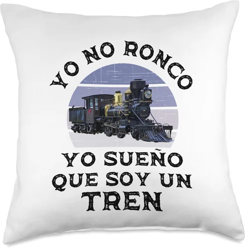 Miniatura 5 de Ropa Para Amantes Del Tren para Adultos y Niños Yo No Ronco Sueño Que Soy Un para Amantes del Tren - Almohada (16 x 16 pulgadas), multicolor