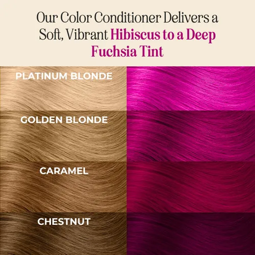 Miniatura 3 de INH Tinte semipermanente para el cabello, acondicionador de depósito de color, tinte rosa para el cabello, sin blanqueador, sin peróxido, tinte