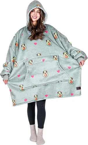 Miniatura 22 de Tirrinia Sudadera Manta de Gran Tamaño con Capucha, Mantas Sherpa Esponjosas Vestibles, Manta Sudadera Reversible y Acogedora, Regalo para Adultos #