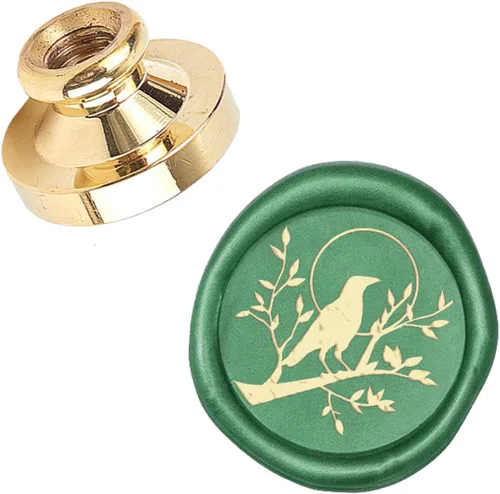 Miniatura 13 de CRASPIRE Sello de cera de rana, cabeza de sello de cera de sellado, cabeza Olny sin mango, 0.984 in, cabeza de sello de latón extraíble