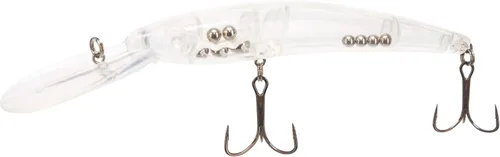 Miniatura 11 de Bill Lewis Pesca Lipless Realista Trolling Preciso Walleye Crankbait Lite con dos grandes Mustad Triple Grips BH Wonderbread en blanco