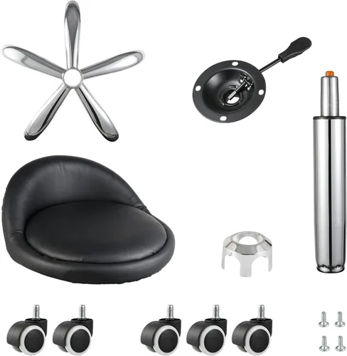 Miniatura 6 de HomGarden Silla con ruedas para salón de masaje médico, cocina, spa, redacción, oficina, cocina, silla de dibujo, taburete con cojín de respaldo