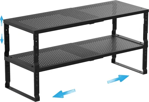 Estante Expandible para Organizador de Especias de Gabinete de Cocina, Estantes de Almacenamiento Apilables, Estantería Ajustable para Gabinetes,