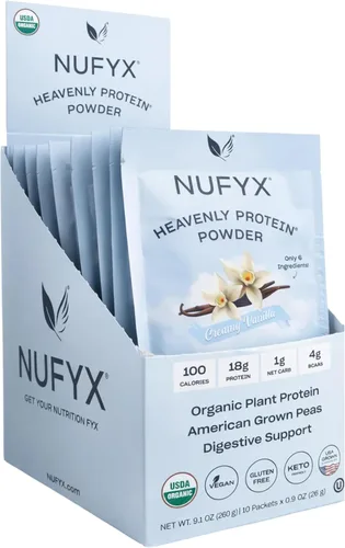 Miniatura 13 de NUFYX® • Heavenly Protein® Powder • Los mejores guisantes cultivados en Estados Unidos 100% orgánicos del mundo • Vegano • Sin gluten • Bajo