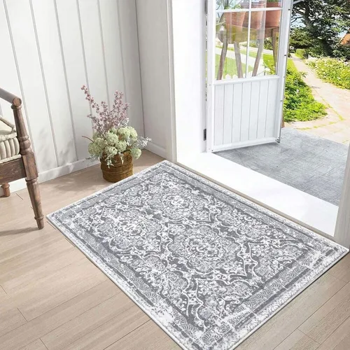 Miniatura 108 de Vaukki - Alfombra de pasillo, suave y peluda, alfombra antideslizante lavable, para lavandería, cocina, granja, baño, entrada y dormitorio