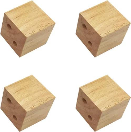 Miniatura 19 de Muebles de madera maciza de roble con patas elevadas, mesa de sofá y patas de silla, patas de gabinete, patas de bloque de madera, 3