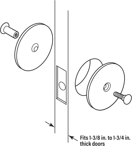 Miniatura 4 de Prime-Line U 9515 - Placa de acero para orificio de puerta, color gris (paquete individual)