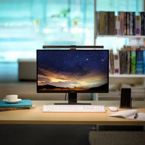 Miniatura 7 de BenQ Luz de monitor de pantalla, lámpara LED para monitor de computadora, atenuación automática, características de ajuste de tono, barra de luz