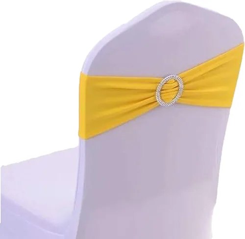 Miniatura 8 de 50 lazos elásticos para silla, bandas elásticas para silla con hebilla deslizante, lazos para bodas, hoteles, banquetes, fiestas de cumpleaños