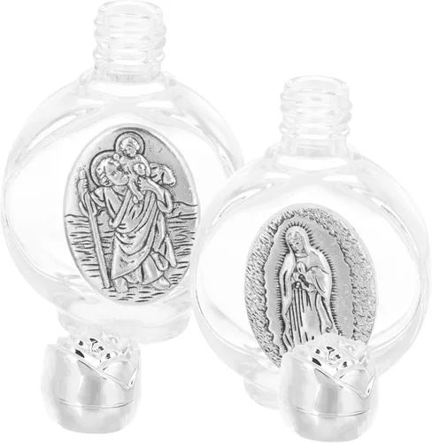 Miniatura 6 de ABOOFAN 6 unidades para aceite Jesús cristiano oro Pascua aceites tonos decoraciones contenedor agua esencial vidrio festival recargable bautismo