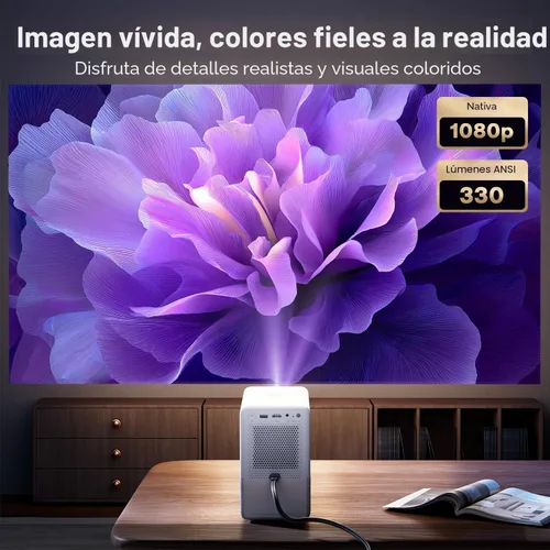 Miniatura 4 de Aurzen Roku - Proyector inteligente para TV con Wifi y Bluetooth, D1R Cube Roku Streaming Experience integrado, motor óptico sellado, 1080P FHD