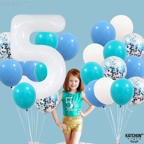 Miniatura 434 de KatchOn, Globo azul del número 1 para el primer cumpleaños, grande, 40 pulgadas, globo azul número 1 para primer cumpleaños, globo azul marino