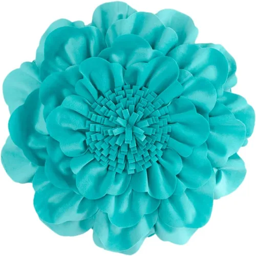 Miniatura 23 de JWH Funda de Almohada con Flores en Relieve Decorativa Floral Cojín Redondo Hecho a Mano para Casa Cama Sofá, 14 Pulgadas, Gris Morado