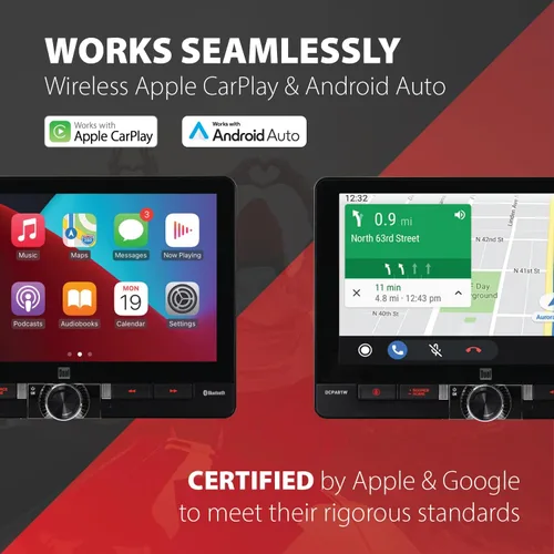 Miniatura 2 de Dual Electronics DCPA81W 8-pulgadas Certificado Apple CarPlay Android Auto Con Cable o Inalámbrico Radio Estéreo de Coche Pantalla Táctil Single
