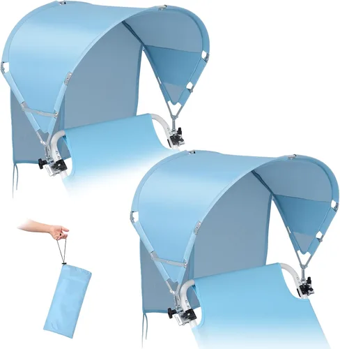 Miniatura 19 de Toldo universal XL resistente al viento para silla, extra grande plegable UPF 50+ con abrazadera ajustable, se adapta a la mayoría de la playa