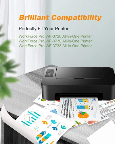 Miniatura 2 de MILEKO 702XL Cartuchos de tinta remanufacturados de repuesto para Epson 702XL 702 702 XL T702XL para usar con Workforce Pro WF-3720 WF-3730 WF-3733