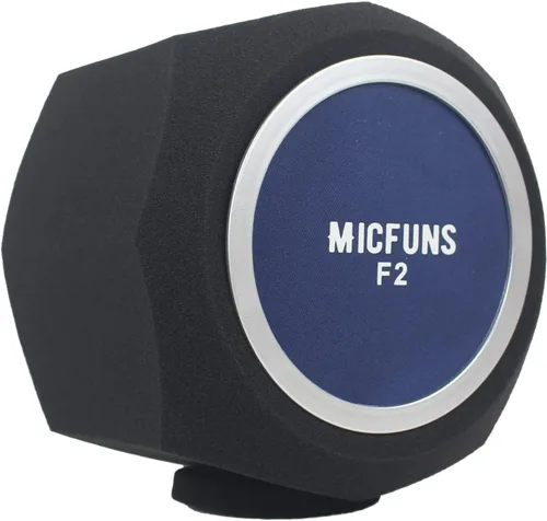 Miniatura 2 de Micrófono de estudio, parabrisas F3, filtro de viento para cabina de aislamiento vocal de 1.77 a 2.36 pulgadas, equipo de estudio portátil, cubierta