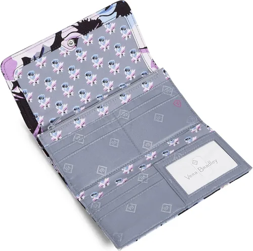 Miniatura 2 de Vera Bradley Cartera de mano triple de algodón para mujer con protección RFID