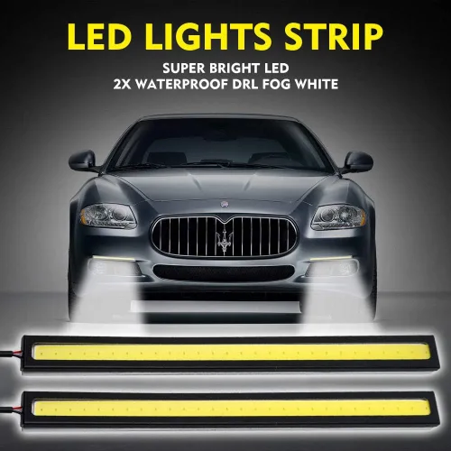 Miniatura 2 de MACHSWON 2/4/6 unids universal impermeable coche camiones diurna lámpara de luz súper brillante 12 V LED tiras COB coche Led niebla luz
