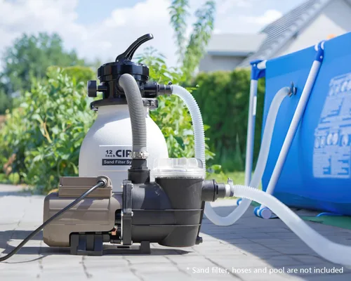 Miniatura 2 de CIPU Bomba de piscina con temporizador de 2700 GPH 115 V, potente autocebante sobre el suelo, 0.35 HP con cesta de filtro de bajo ruido