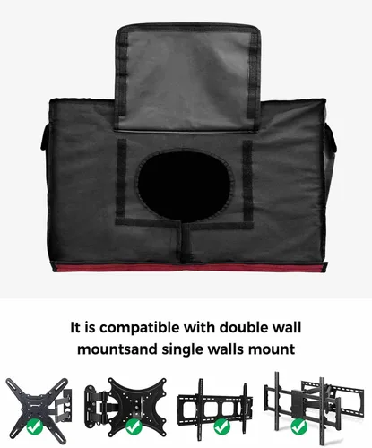Miniatura 4 de T&H XHome Funda de TV para exteriores, con bandera estadounidense, impermeable y resistente a la intemperie, protector de pantalla LCD móvil de 30 a