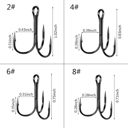 Miniatura 3 de Shaddock Pesca 10-100 piezas de ganchos agudos afilados O'Shaughnessy - Anzuelos de pesca agudos de acero de alto carbono, tamaño 10-10/0 Negro