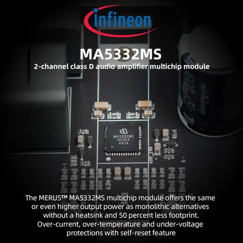 Miniatura 3 de SMSL AL200, amplificador de alta fidelidad, chip amplificador estéreo MA5332MS Clase D, potencia de salida de 165W, salida de amplificador de oído