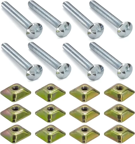 Kit de montaje de poste antirrobo de 8 piezas para poste de canal U, pernos y tuercas de montaje de poste de señal, perno de 2.5 pulgadas