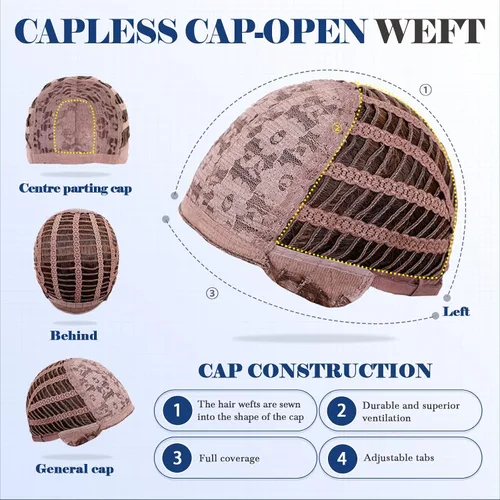Miniatura 6 de HAIRCUBE Peluca larga rubia mezclada con marrón con flequillo, pelucas rizadas en capas para mujeres, pelucas sintéticas naturales para uso diario