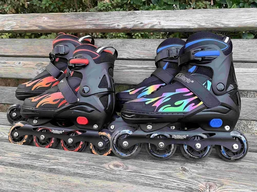 Miniatura 5 de Nattork Patines en línea ajustables para niños y adultos, para interiores y exteriores, con 8 ruedas iluminadas para niños y niñas de 4 a 16 años