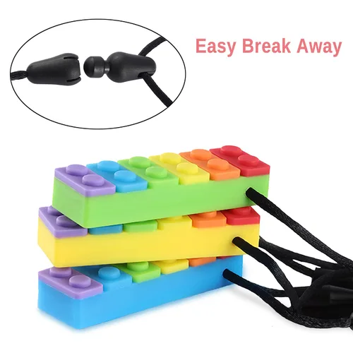 Miniatura 4 de Collar masticable, paquete de collar sensorial para niños con TDAH, autismo, necesidades de morder, palo masticable de motor oral, masticable