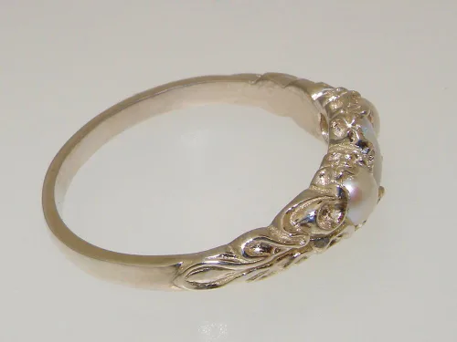 Miniatura 5 de LetsBuyGold Anillo de plata de ley 925 con ópalo auténtico y perla cultivada para mujer, Metal Gema perla, Ópalo