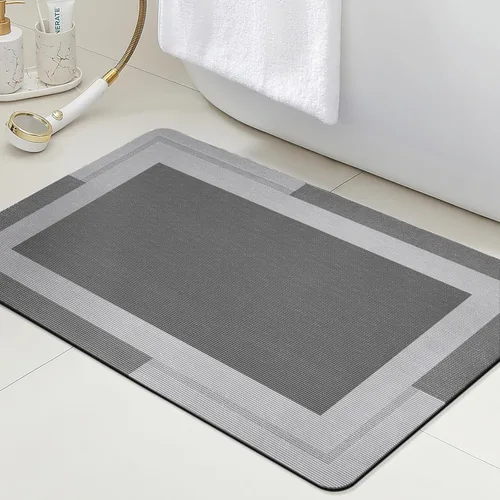 Miniatura 14 de ACCUMTEK Alfombrilla de Baño Ultra Delgada, Alfombrillas de Baño Antideslizantes con Respaldo Mejorado para Colocar Bajo la Puerta, Alfombras