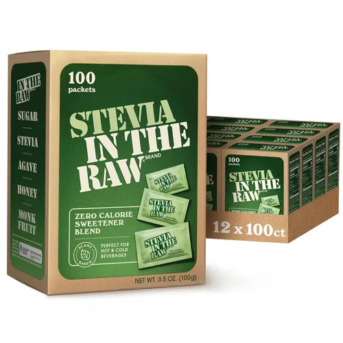 Miniatura 13 de Stevia In The Raw, Edulcorante sin calorías a base de plantas, sustituto del azúcar, edulcorante sin azúcar para café, bebidas calientes y frías