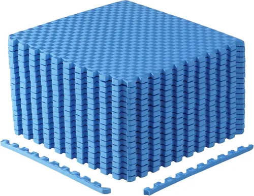 Miniatura 11 de CAP Puzzle Exercise Mats 3/4” Thick EVA Interlocking Foam Tiles for Home Gym Flooring Multiple Options Guijarro - Negro