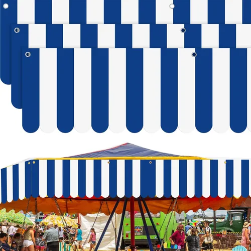 Miniatura 16 de Preboun 3 piezas de decoración de toldo de carnaval, tienda de campaña de circo, decoraciones colgantes de carnaval, pancarta de concesión, toldo