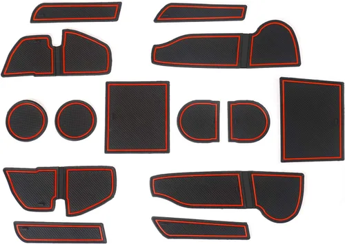 Miniatura 6 de Auovo - Alfombrillas antipolvo para puertas de Subaru Crosstrek y Impreza, modelos 2018-2023, revestimientos para puerta, insertos para portavasos
