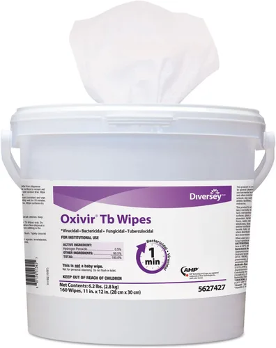Diversey 5627427 Oxivir TB Toallitas desinfectantes 11 x 12 Blanco 160/Cubo 4 Cubo/Cartón