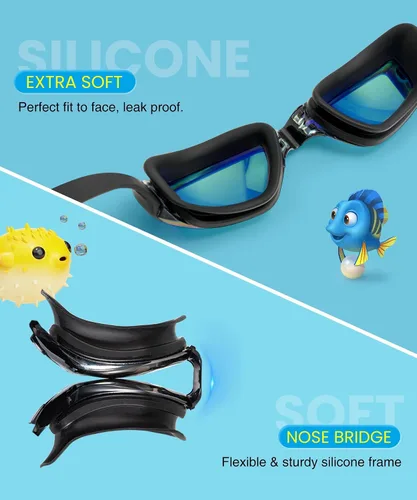Miniatura 4 de Kids Goggles Age 4-16, Kids Swimming Goggles Anti-UV Anti-Fog No Leaking, 3 Pack Swim Goggles for Boys Girls Youth