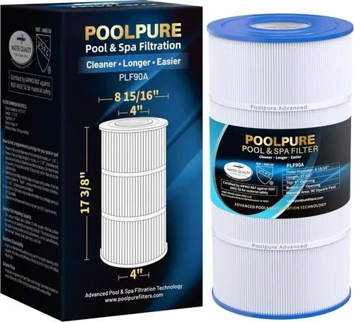 POOLPURE Filtro de piscina PLF90A reemplaza a Hayward C900, CX900RE, Pleatco PA90, Ultral-B6, Unicel C-8409, Filbur FC-1292, Sta-Rite PXC95, 90 pies