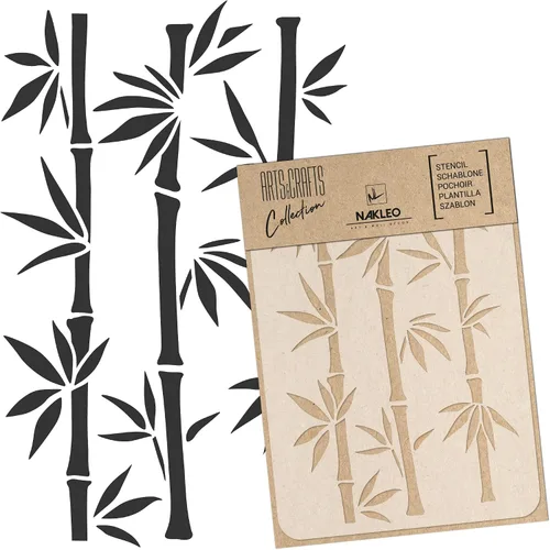 Miniatura 10 de NAKLEO Plantilla de pintura para manualidades A3 de 11.8 x 16.5 pulgadas, patrón de naturaleza de hojas de otoño, plantilla de dibujo de plástico