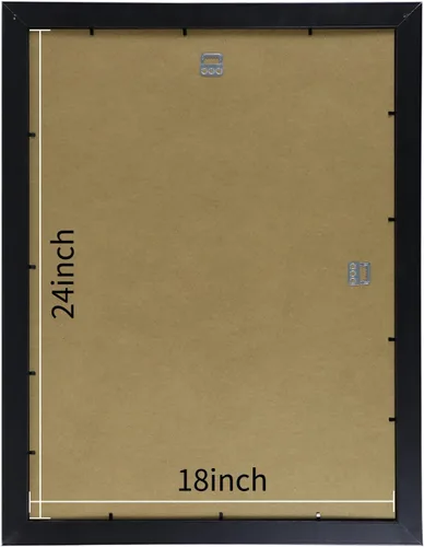 Miniatura 3 de QDSSDECO Marco para póster de 18 x 24 pulgadas, marco de madera negra con plexiglás de formatos horizontal y vertical, para colgar en la pared