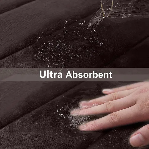Miniatura 4 de Buganda Tapete de baño de espuma viscoelástica, 70 x 24 pulgadas, ultra suave y antideslizante, absorbente de agua y lavable a máquina, tapete