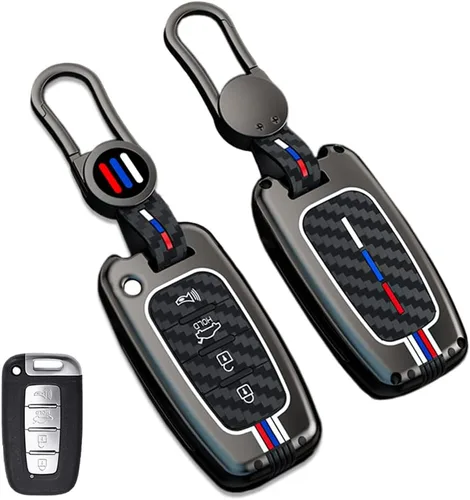 Funda de aleación de zinc compatible con Hyundai Elantra GT Genesis Coupe Sonata Veloster Tucson Kia Optima Rio Forte Koup Soul Sportage Gris